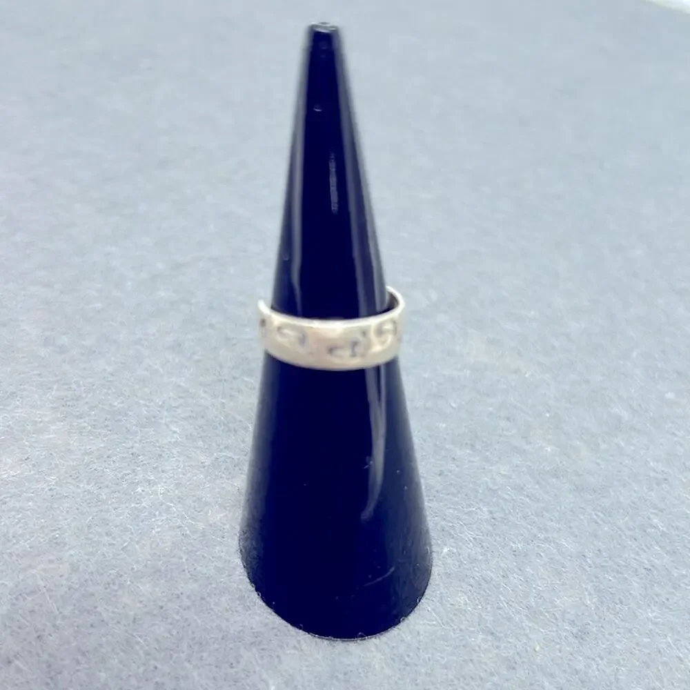 925 Thailand Sterling Silver Footprints Toe Ring Adjustable Size